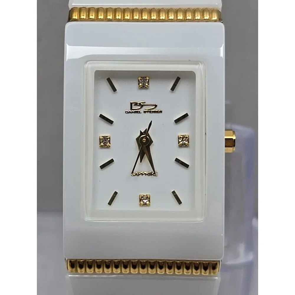 Daniel Steiger Cobra Blanco White Gold Ceramic Sapphire Womens Watch New Battery